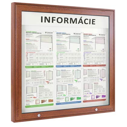 Informační tabule, úřední desky, úřední tabule, reklamní vitríny