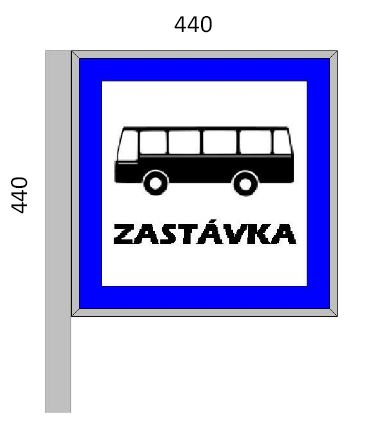 Městský mobiliář - označovník autobusovej zastávky